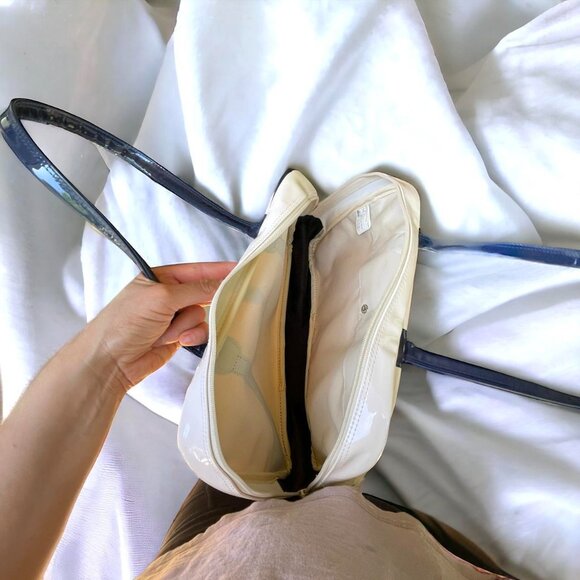 Y2K blue and white mini bowler bag - Picture 4 of 8